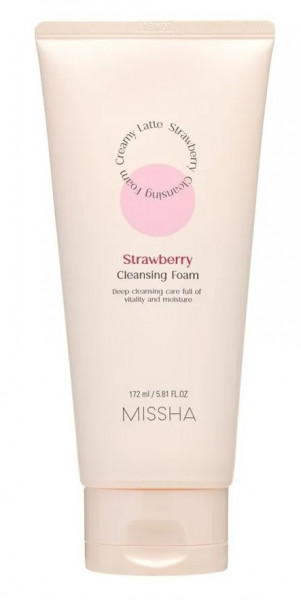 MISSHA Creamy Latte Cleansing Foam Strawberry