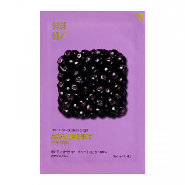 Holika Holika Pure Essence Mask Sheet Gesichtsmaske Acai Berry Beeren 1pc