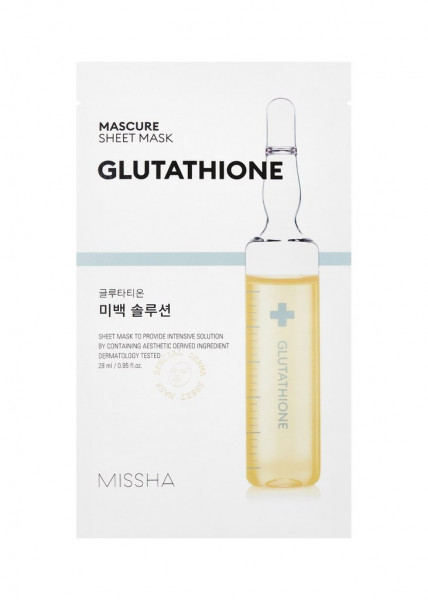 MISSHA Mascure GLUTATHIONE Whitening Solution Sheet Mask gesichtsmaske