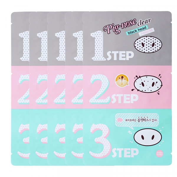 Holika Holika Pig Nose Clear Blackhead 3-Step - Set 5pcs