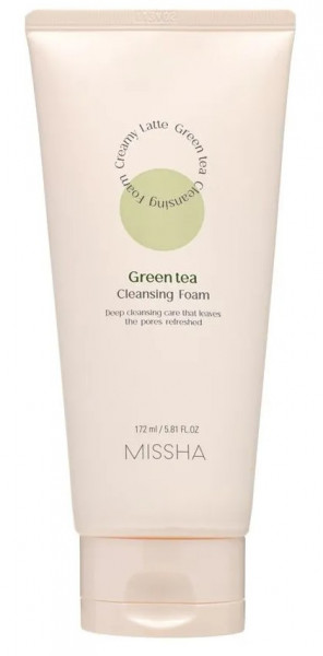 MISSHA Creamy Latte Cleansing Foam Green Tea